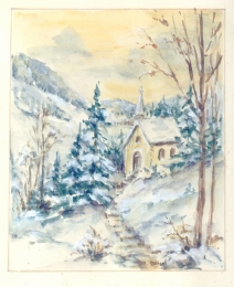 Images dessinés par Mère Vojtěcha – hiver. 